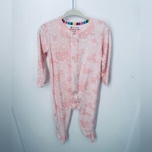 Magnetic Me Pink Doeskin Footie Size 6-9M